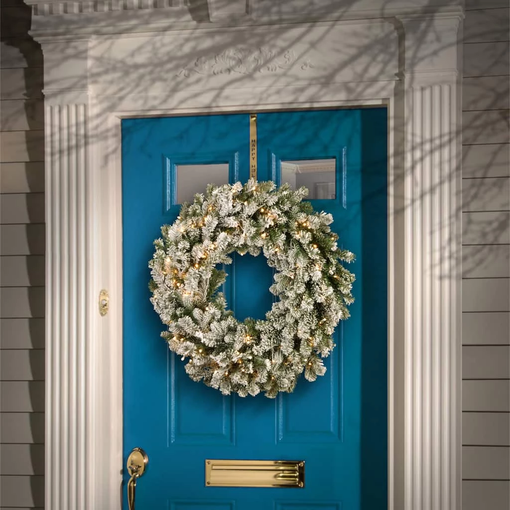 Best deal ๐ 24" LED Snowy Sheffield Spruce Wreath by National Tree Company โญ 4 Best deal ๐ 24" LED Snowy Sheffield Spruce Wreath by National Tree Company โญ - Image 2