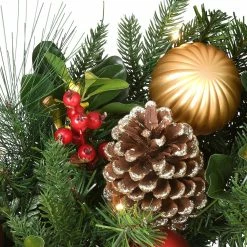 Hot Sale ❤️ 28" Warm White LED Decorated Rural Homestead Wreath by National Tree Company ✨ -Christmas Shop D677560S 3