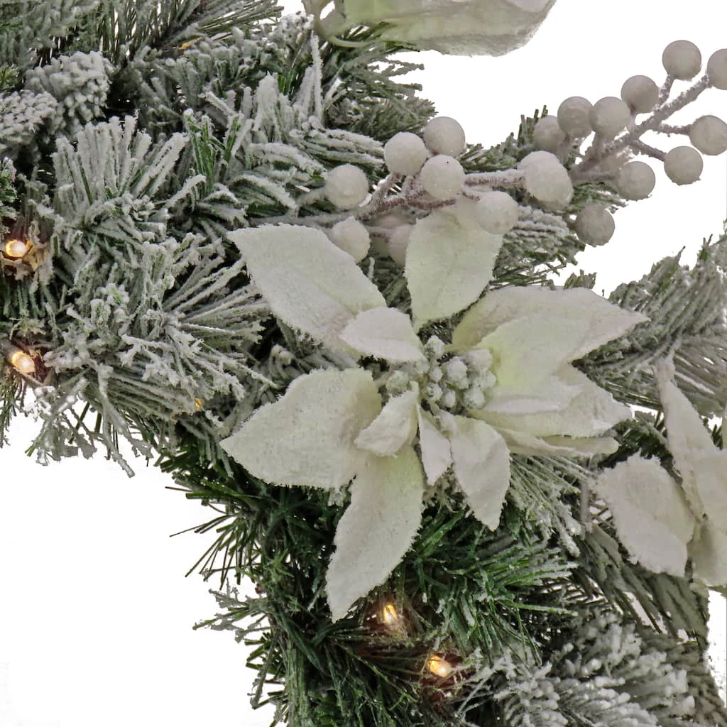 New 😍 26" Warm White LED Frosted Colonial Wreath by National Tree Company ❤️ 5 New 😍 26" Warm White LED Frosted Colonial Wreath by National Tree Company ❤️ - Image 3