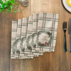 Top 10 π Happy Holidays Plaid Cotton Twill Napkin by Designs Direct π 7 Top 10 π Happy Holidays Plaid Cotton Twill Napkin by Designs Direct π -Christmas Shop D679502S 3
