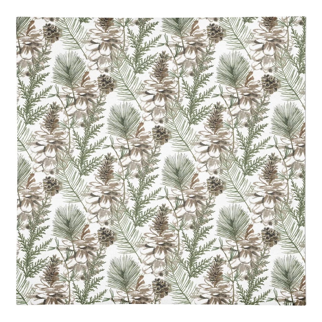 Flash Sale π Pine Cones & Greenery on White Cotton Twill Napkin by Designs Direct π€© 3 Flash Sale π Pine Cones & Greenery on White Cotton Twill Napkin by Designs Direct π€©