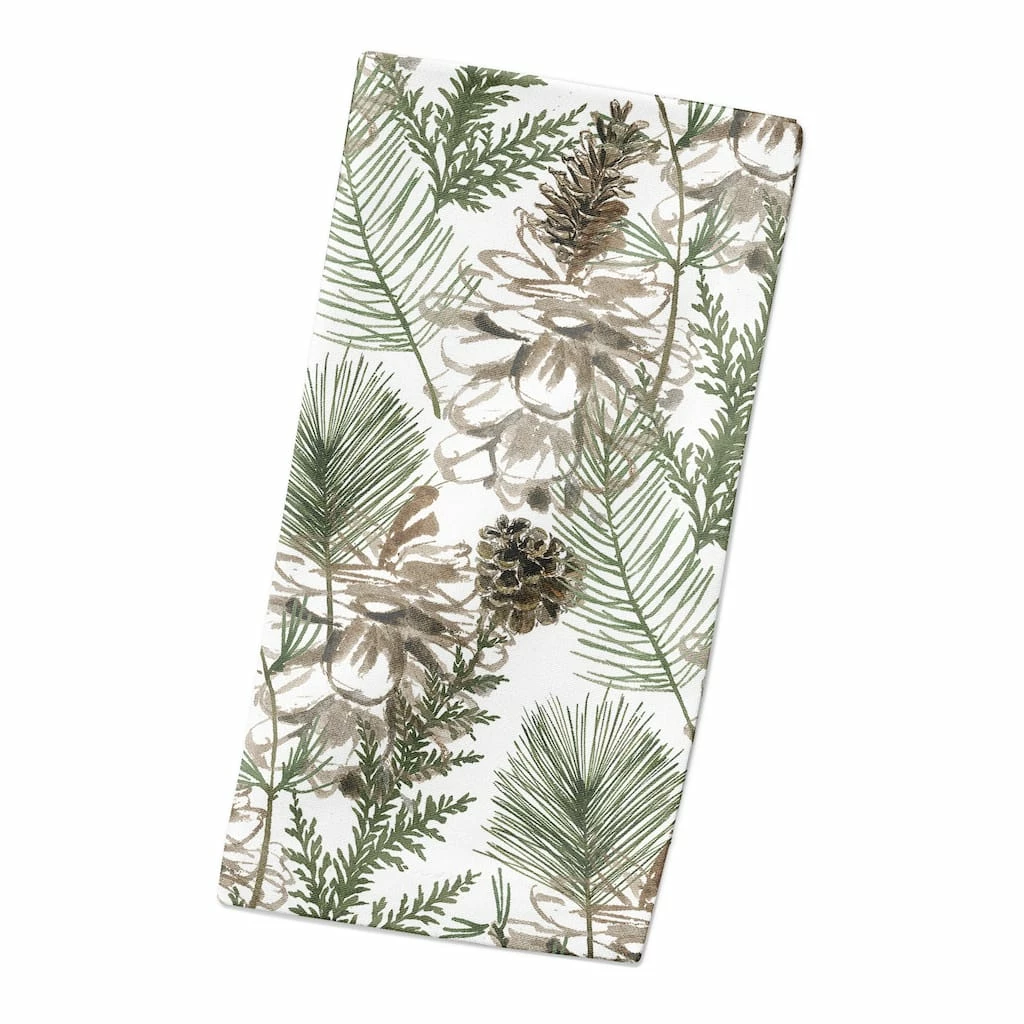 Flash Sale π Pine Cones & Greenery on White Cotton Twill Napkin by Designs Direct π€© 4 Flash Sale π Pine Cones & Greenery on White Cotton Twill Napkin by Designs Direct π€© - Image 2