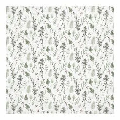 New π Pine Greenery on White Cotton Twill Napkin by Designs Direct π