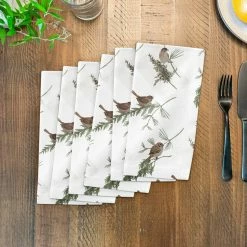 Best Pirce π Pine Birds on White Cotton Twill Napkin by Designs Direct βοΈ 7 Best Pirce π Pine Birds on White Cotton Twill Napkin by Designs Direct βοΈ -Christmas Shop D679509S 3