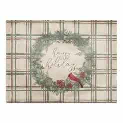 Wholesale β Happy Holidays Plaid Cotton Twill Placemat by Designs Direct π