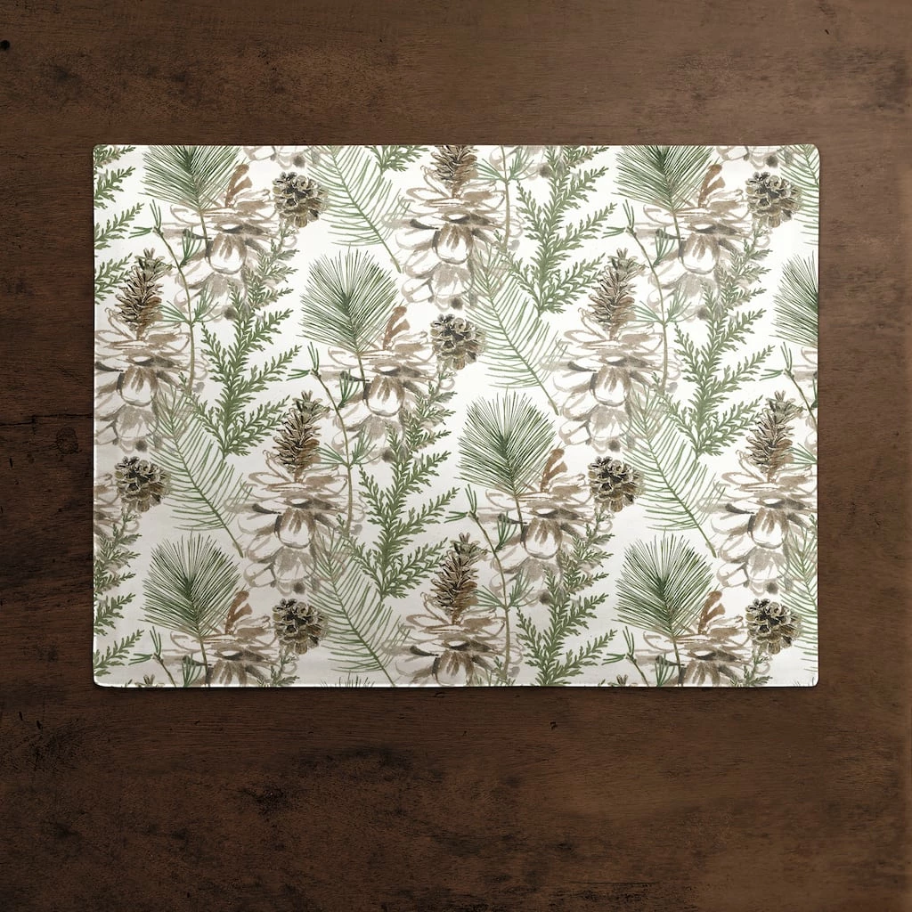 Brand new π Pine Cones & Greenery on White Cotton Twill Placemat by Designs Direct π₯° 4 Brand new π Pine Cones & Greenery on White Cotton Twill Placemat by Designs Direct π₯° - Image 2