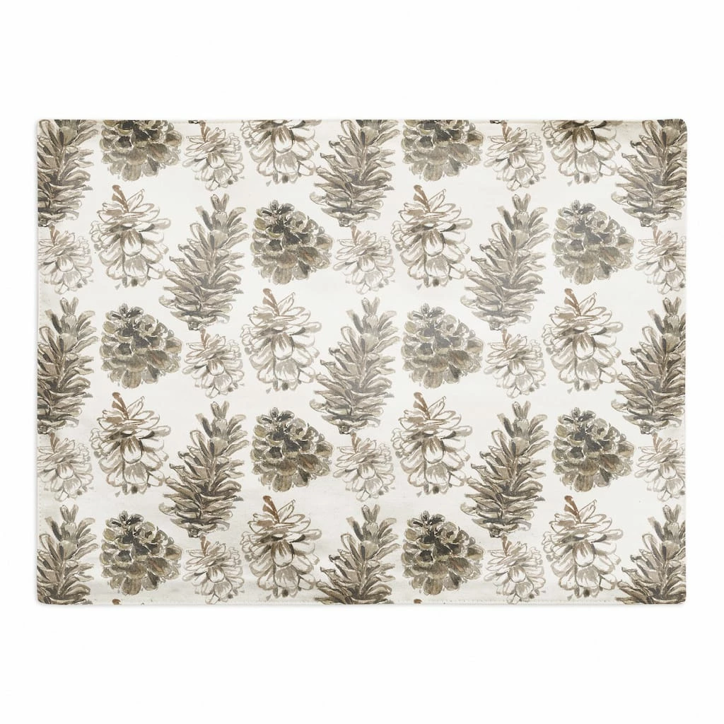 Deals π Pine Cones on White Cotton Twill Placemat by Designs Direct π₯ 3 Deals π Pine Cones on White Cotton Twill Placemat by Designs Direct π₯