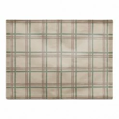 New π Holiday Plaid on Brown Cotton Twill Placemat by Designs Direct π―