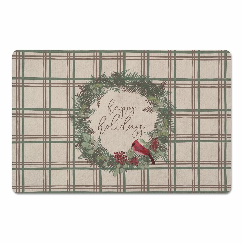 Buy π€© Happy Holidays Plaid Floor Mat by Designs Direct π 3 Buy π€© Happy Holidays Plaid Floor Mat by Designs Direct π