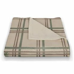 Cheap 🌟 Merry & Bright Plaid Coral Fleece Blanket by Designs Direct 🛒 -Christmas Shop D679536S 2