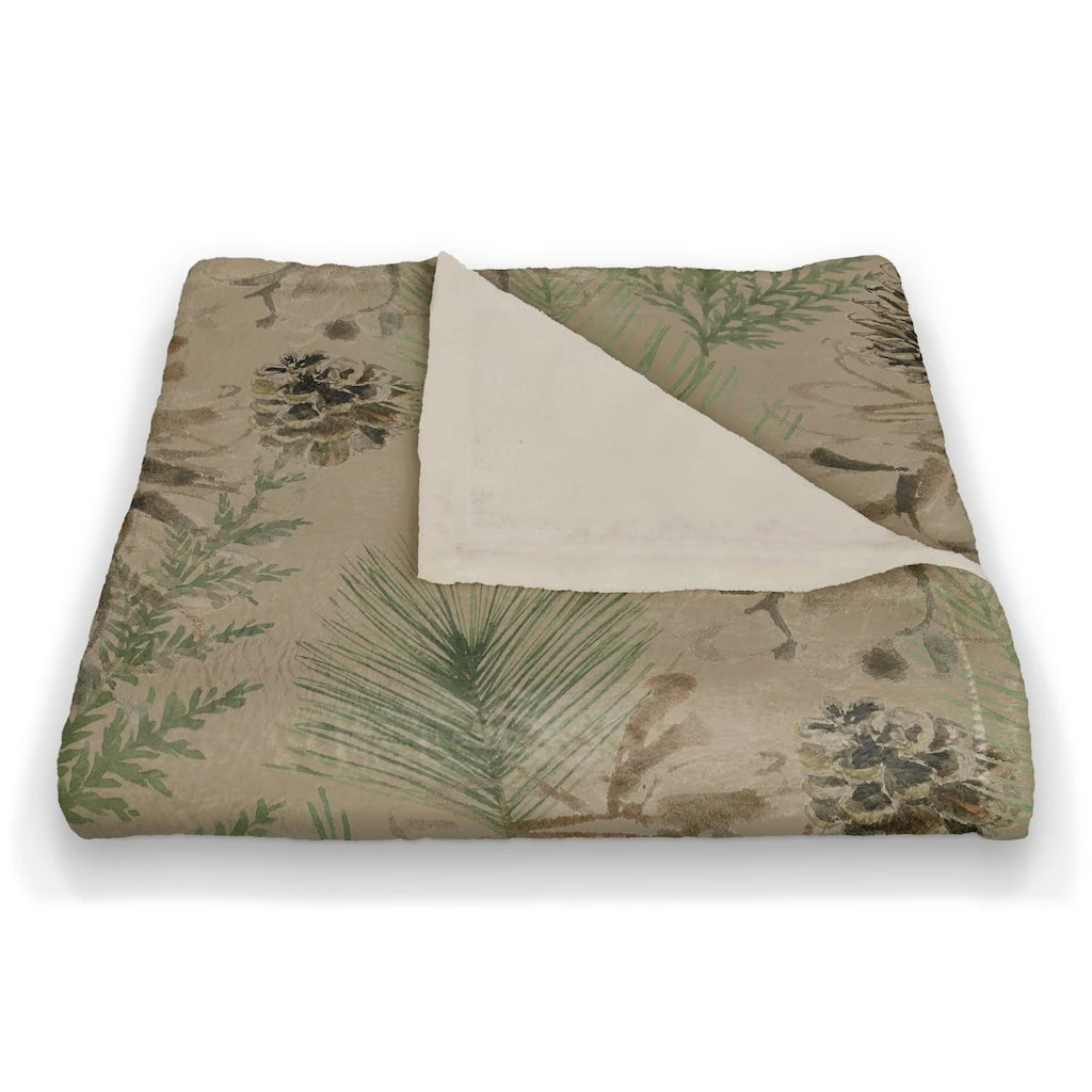 Wholesale π₯ Pinecones & Greenery on Brown Coral Fleece Blanket by Designs Direct π 4 Wholesale π₯ Pinecones & Greenery on Brown Coral Fleece Blanket by Designs Direct π - Image 2
