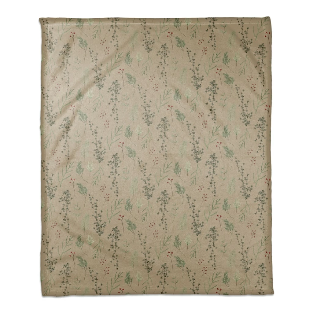 Cheapest π Pine Greenery on Brown Coral Fleece Blanket by Designs Direct π 3 Cheapest π Pine Greenery on Brown Coral Fleece Blanket by Designs Direct π