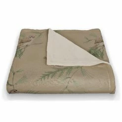 Coupon 🛒 Pine & Birds on Brown Coral Fleece Blanket by Designs Direct ❤️ -Christmas Shop D679544S 2