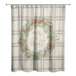 Best Sale π Merry & Bright Plaid Shower Curtain by Designs Direct π€© 5 Best Sale π Merry & Bright Plaid Shower Curtain by Designs Direct π€© -Christmas Shop D679549S 2