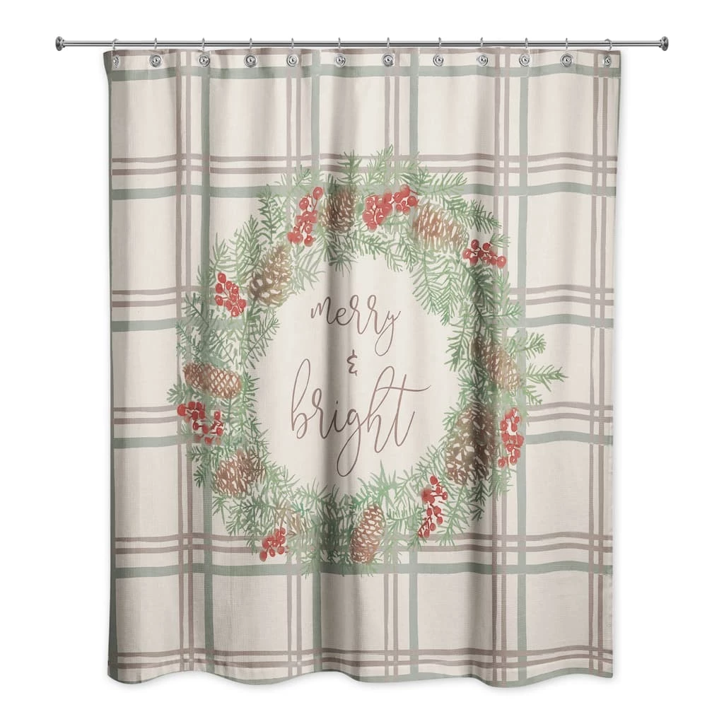 Best Sale π Merry & Bright Plaid Shower Curtain by Designs Direct π€© 4 Best Sale π Merry & Bright Plaid Shower Curtain by Designs Direct π€© - Image 2