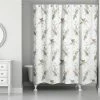 Discount 🛒 Pine & Birds on White Shower Curtain by Designs Direct ✨ -Christmas Shop D679556S 1