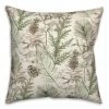 Wholesale 🛒 Pinecones & Greenery on White Square Throw Pillow by Designs Direct ⭐ -Christmas Shop D679566S 1