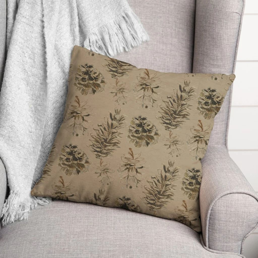 Outlet π Pinecones on Brown Square Throw Pillow by Designs Direct π€© 5 Outlet π Pinecones on Brown Square Throw Pillow by Designs Direct π€© - Image 3