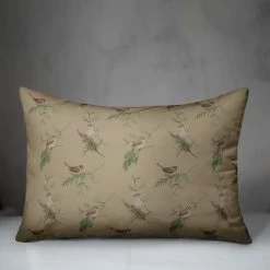 Coupon 🔥 Pine & Birds on Brown Rectangle Throw Pillow by Designs Direct 🥰 -Christmas Shop D679575S 3
