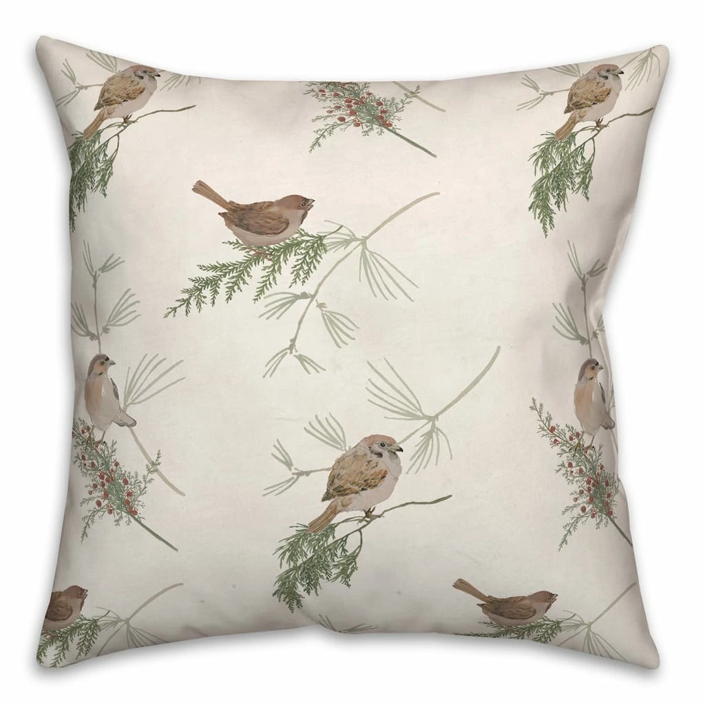 Promo βοΈ White Pine & Birds Throw Pillow by Designs Direct π 3 Promo βοΈ White Pine & Birds Throw Pillow by Designs Direct π