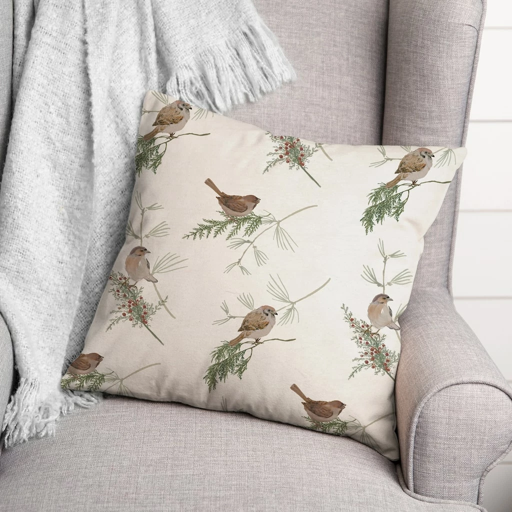 Promo βοΈ White Pine & Birds Throw Pillow by Designs Direct π 4 Promo βοΈ White Pine & Birds Throw Pillow by Designs Direct π - Image 2