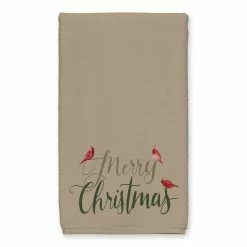 Hot Sale ✨ Brown Merry 🎄 Christmas Cardinal Tea Towel Set by Designs Direct ✔️ -Christmas Shop D679586S 2