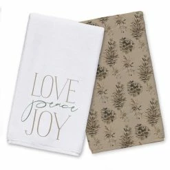 Cheapest 🧨 Love Peace & Joy Tea Towel Set by Designs Direct ❤️