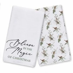 Cheap 🎁 White Believe in Magic Tea Towel Set by Designs Direct 👏