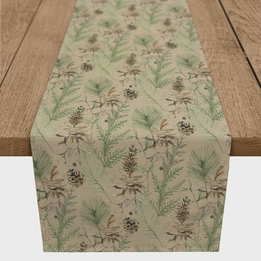 Outlet π₯ 90" Pinecones & Greenery Cotton Twill Runner by Designs Direct β 3 Outlet π₯ 90" Pinecones & Greenery Cotton Twill Runner by Designs Direct β