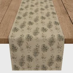 Wholesale 💯 72" Brown Pinecones Cotton Twill Runner by Designs Direct 😉