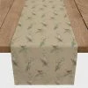 Deals 😀 72" Brown Pine & Birds Cotton Twill Runner by Designs Direct 🤩 -Christmas Shop D679611S 1