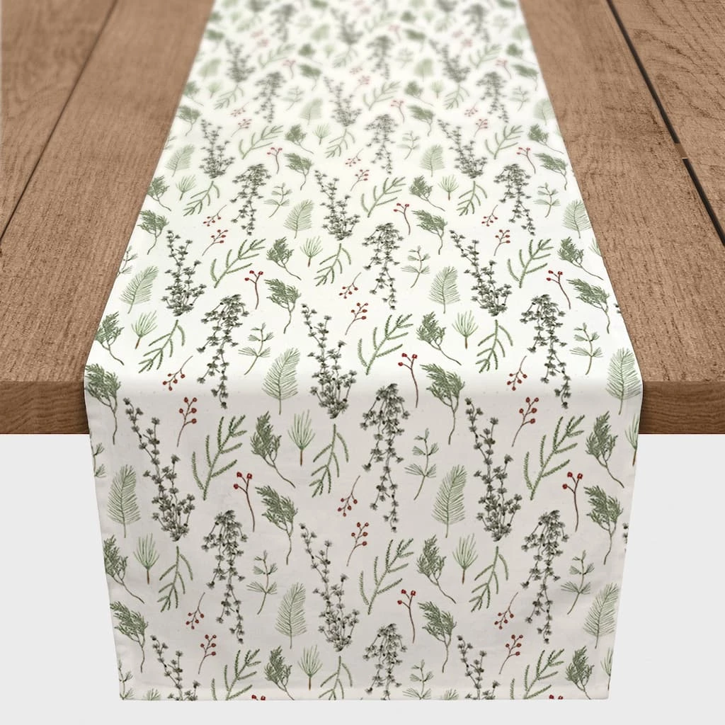Wholesale π 72" Pine Greenery Cotton Twill Runner by Designs Direct π 3 Wholesale π 72" Pine Greenery Cotton Twill Runner by Designs Direct π