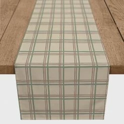 Flash Sale ✔️ 72" Brown Holiday Plaid Cotton Twill Runner by Designs Direct 😍