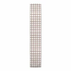 Promo 🥰 72" White & Red Holiday Plaid Cotton Twill Runner by Designs Direct 🥰 -Christmas Shop D679618S 3