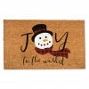 Best Pirce ⭐ Joy to the World Snowman Doormat by Designs Direct ⭐