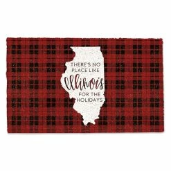 Outlet 😉 Illinois For the Holidays Doormat by Designs Direct ⭐
